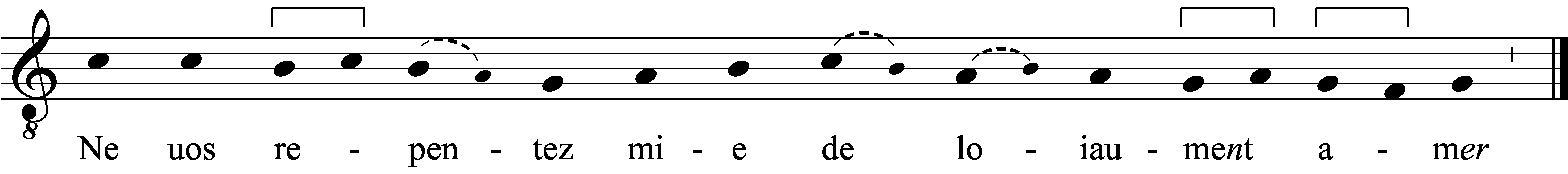 Refrain musical notation